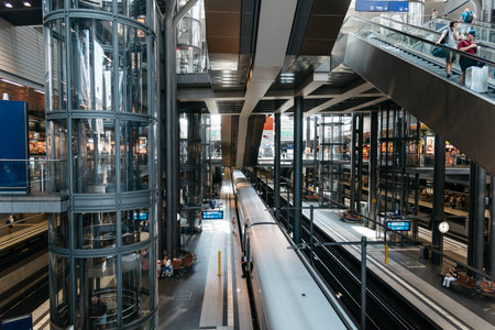 Central train station in Berlin. Berlin - Hauptbahnhof