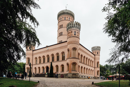 Granitz Hunting Lodge in the Southeast Rugen Biosphere Reserve, Germanyのeditorial素材