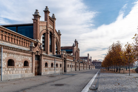 Matadero cultural center in Madrid Rio, Spain.のeditorial素材