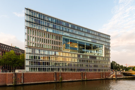 Deichtor Office Building in the port of Hamburgのeditorial素材