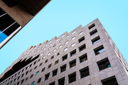 Low angle view of High-rise buildings in Barcode Project area