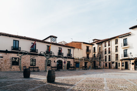 Picturesque square in the medieval town of Covarrubias