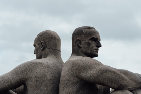 Sculpture by Gustav Vigeland in the Frogner Park, a famous public park in Oslo