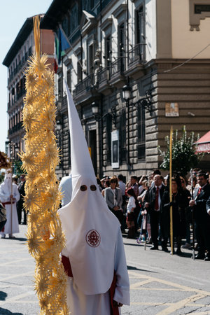 Borriquita procession during Easter Week in Madridのeditorial素材