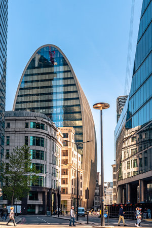 Cityscape of London around Liverpool Street stationのeditorial素材