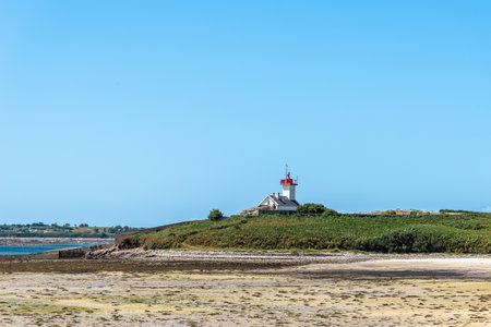The lighthouse of Island Wrach in Brittanyのeditorial素材