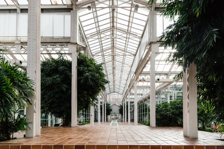 Greenhouse in Matadero cultural center in Madrid Rioのeditorial素材