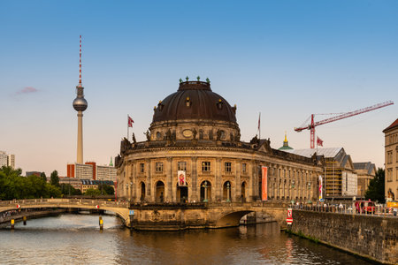Scenic view of Spree river and Museum Island in Berlinのeditorial素材
