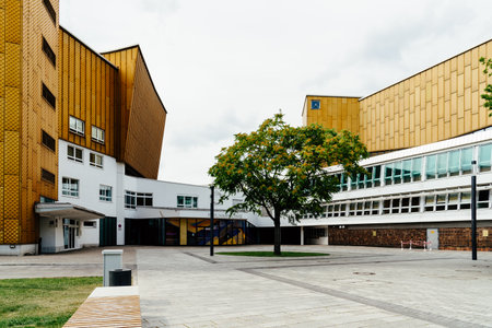 Exterior view of Berliner Philharmonie concert hall in Berlinのeditorial素材