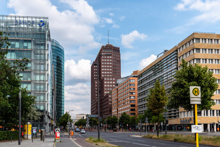 View of Potsdamer Strasse. Modern office buildings in Berlinのeditorial素材