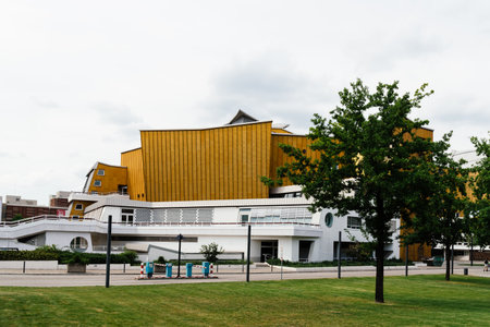 Exterior view of Berliner Philharmonie concert hall in Berlinのeditorial素材