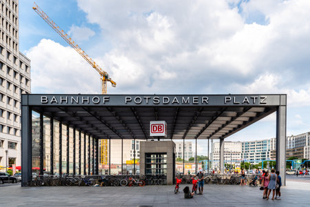 View of Potsdamer Platz subway station in Berlin Mitteのeditorial素材