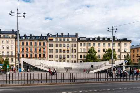 Scenic view of Odenplan square in Stockholmのeditorial素材