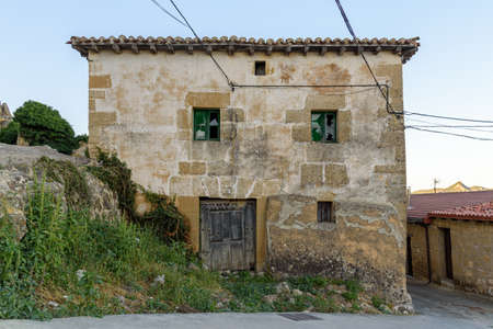 Traditional old houses in the small village of Cellorigo in La Riojaの写真素材