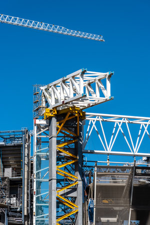 Santiago Bernabeu, Real Madrid football stadium, during renovation worksのeditorial素材