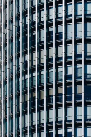 Architecture abstract background. Glass curtain wall in office buildingの写真素材