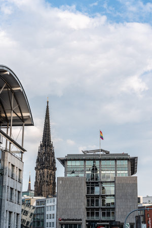 HypoVereinsbank office building in Hamburg in Germanyのeditorial素材