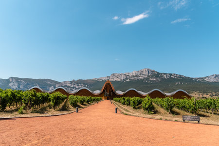 Futuristic architecture winery of Ysios in Alava