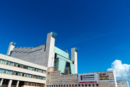 Palacio de Festivales theater in the bay of Santander