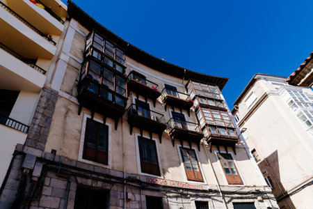 La Conveniente wine store in the old town of Santanderのeditorial素材