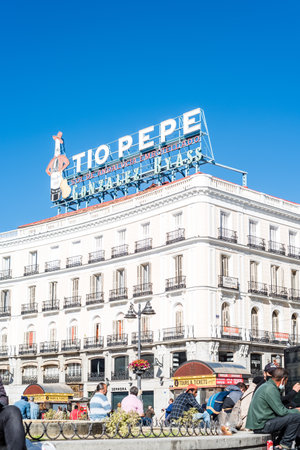 Puerta del Sol square in Central Madridのeditorial素材