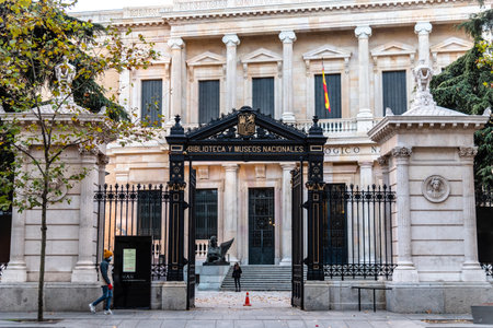 National Library and National Archaeological Museum in Madridのeditorial素材