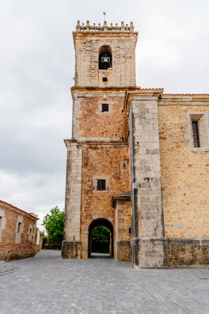 The church of the small town of Isla in Cantabriaの写真素材