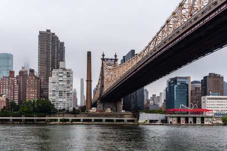 View under Queensboro Bridge in New Yorkのeditorial素材