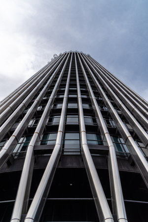 Torre Europa office building skyscraper in Madridのeditorial素材