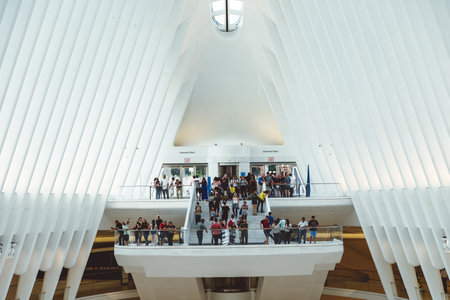 Interior View of World Trade Center Transportation Hub in New Yorkのeditorial素材