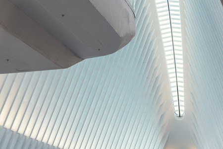 Interior view of World Trade Center Transportation Hub or in New Yorkのeditorial素材