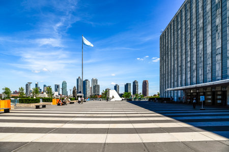 United Nations Headquarters in New York Cityのeditorial素材