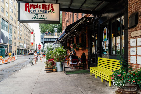 Creamery with Ice Creams in Meatpacking district in in New Yorkのeditorial素材