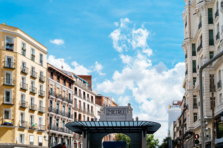 The new Metro station of Gran Via in Madridのeditorial素材