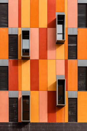 Modern social housing in Ecobulevar area of Madridのeditorial素材