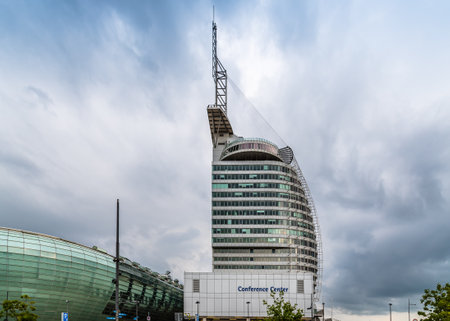 Klimahaus museum, and Conference Center and Atlantic Hotel Sail City in Bremerhavenのeditorial素材