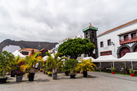 Square of Santo Domingo in Santa Cruz de La Palmaのeditorial素材