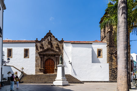 Square of Spain in the old town of Santa Cruz de la Palmaのeditorial素材