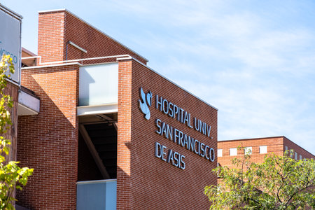 San Francisco de Asis Hospital signage in Madridのeditorial素材