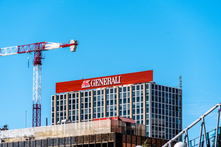 Generali Group skyscraper in Madridのeditorial素材