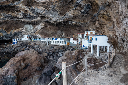 Poris de Candelaria settlement in a cave in La Palmaのeditorial素材