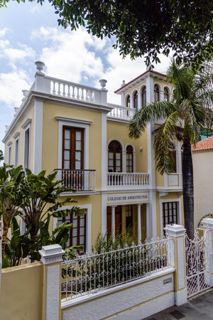 Architects Association of Canarias building in the old town of Santa Cruz de La Palmaのeditorial素材