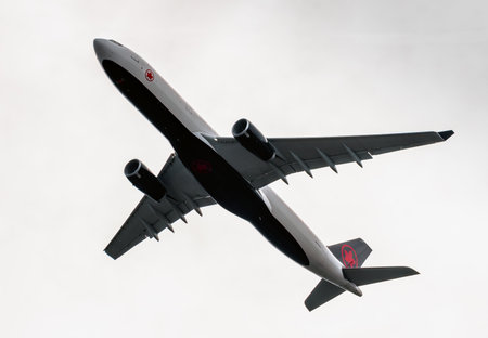 Airbus A330-300 passenger aircraft of the airline Air Canada flying after takeoff