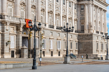 Plaza of Oriente and Royal Palace in Madridのeditorial素材