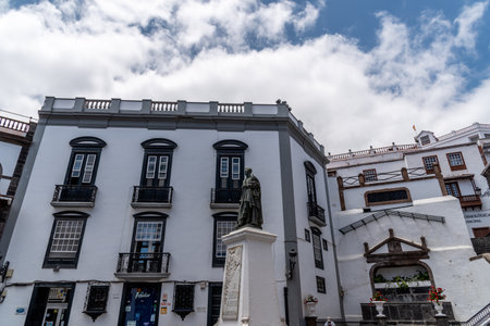 Square of Spain in the old town of Santa Cruz de la Palmaのeditorial素材