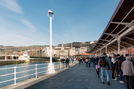 Gure Lurreko Market and flower market in Bilbaoのeditorial素材