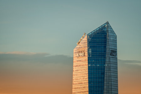 KPMG Tower in Cuatro Torres Business Area in Madridのeditorial素材