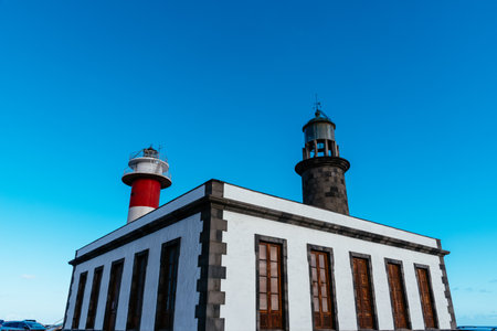 Fuencaliente Lighthouse in the island of La Palmaのeditorial素材
