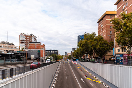 Underpass in Avenida of America area in Madridのeditorial素材