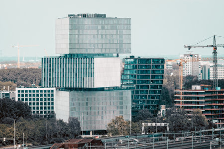Modern architecture office building in Amsterdam, Netherlandsのeditorial素材